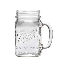 Ball 1440016000 Drinking Mug, 16 oz Capacity, Glass, Clear