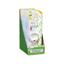 Ball 1440015000 Sip and Straw Canning Lid, Plastic, White Cap/Lid