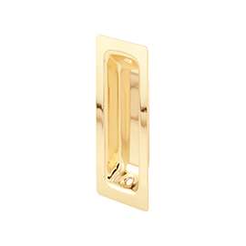 Prime-Line N 6826 Door Pull, Mortise Mounting, Steel, Brass
