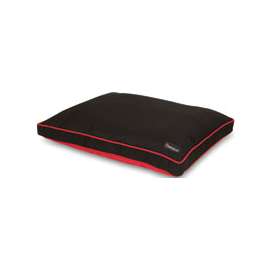 DOGZILLA 80381 Gusset Dog Bed, Fabric Cover, Black/Red