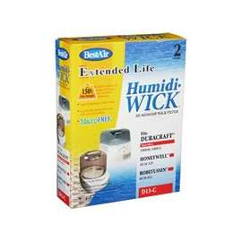 BestAIR D13-C Wick Filter, 6 in L, 1-1/2 in W, For RCM832, Honeywell HCM-525 Humidifier