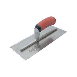Marshalltown 780SD Trowel, 11 in L, 4-1/2 in W, V Notch, 1/4 in W x 3/16 in D Notch