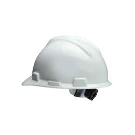 MSA SWX00346 Hard Hat, 4-Point Textile Suspension, HDPE Shell, White
