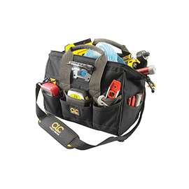 CLC Tech Gear BIGMOUTH L230 Tool Bag with Integrated LED Light, 29-Pocket, Polyester, Black