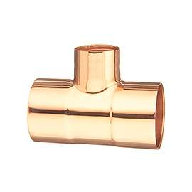 EPC 111R Series 329782X2X1 Pipe Reducing Tee, 2 x 2 in Run, 1 in Branch, Sweat x Sweat Run Connection