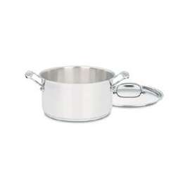 Cuisinart 744-24 Stock Pot with Lid, 6 qt Capacity, Aluminum/Stainless Steel