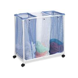 Honey-Can-Do HMP-01629 Mesh Laundry Sorter, Blue/White