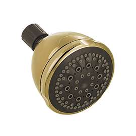 Peerless 76574PB Shower Head, 1/2 in IPS, ABS, Polished Brass