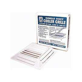 Dial Manufacturing 7637 6-Way Ceiling Grille, Plastic, White