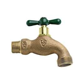 Arrowhead Brass 301LF Lead-Free, Standard Hose Bibb, 1/2 x 3/4 in MIP x Male Hose, Nylon Softgoods