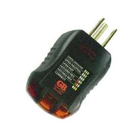 GB GRT-3500 3-Prong Receptacle Tester and Circuit Analyzer, LED Display, Black