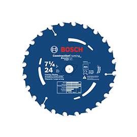 Bosch DCB724C10 Thin Kerf Design Circular Saw Blade, 7-1/4 in Dia x 0.43 in Thick, 24 Teeth, 5/8 in Arbor