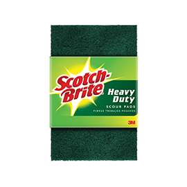 Scotch-Brite 220 Scour Pad, 6 in L, 3.85 in W, Green