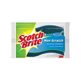 Scotch-Brite 520 Scrub Sponge, 4 in L, 2.6 in W, 0.9 in Thick, Blue