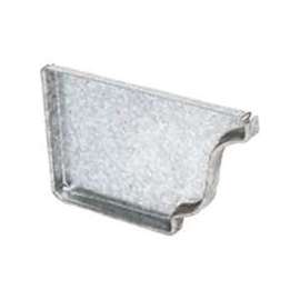 Amerimax 29205 Gutter End Cap, Galvanized Steel, 5 in L, for 5 in K-Style Gutter System