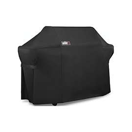 Weber 7109 Grill Cover, 28 in L, 76 in W, 48 in H, Polyester, Black