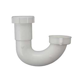 Plumb Pak PP66-2W J-bend, 1-1/2 x 1-1/2, 1-1/2 x 1-1/4 in Slip Joint, White
