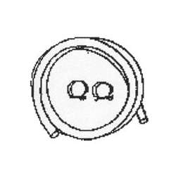 Plumb Pak PP855-71 Discharge Hose, 6 ft L, Rubber