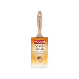WOOSTER 5232-3 Paint Brush, 2-15/16 in L Bristle, Flat Sash Handle, Stainless Steel Ferrule