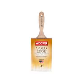 WOOSTER 5237-4 Paint Brush, 3-15/16 in L Bristle, Wall Handle, Stainless Steel Ferrule
