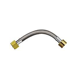 Plumb Pak PP888-10LF Water Heater Connector, 3/4 in FIP x MIP, Stainless Steel