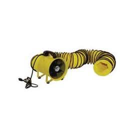 MaxxAir HVHF 12COMBO Confined Space Ventilator and Polyvinyl Hose, 120 V, 2000 cfm, Steel, Industrial Yellow
