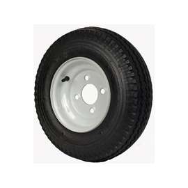 Martin Wheel DM408B-4I Trailer Tire, 590 lb Withstand Load, 4-1/2 in Dia Bolt Circle, Rubber