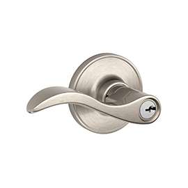 Schlage Seville J54 SEV 619 Entry Lever, Keyed Key, 3 Grade, Brass, Satin Nickel