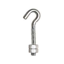 ProSource Hook Bolt, 2-5/8 In Oal, Bright Zinc Plated, Steel