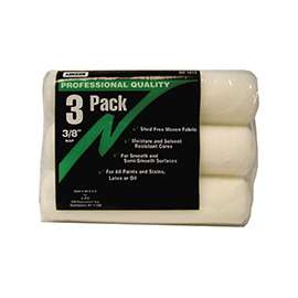 Linzer RC1013 Paint Roller Cover, Latex, Oil-Based Paint, 3/8 in Thick Nap, Fabric Cover