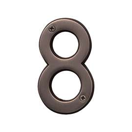 HY-KO Prestige BR-42OWB/8 House Number, Character 8, 4 in H Character, Bronze Character