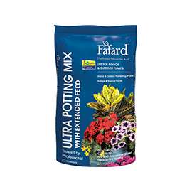 sun gro Fafard 4005201 Ultra Potting Mix with Extended Feed, Brown/White, Flecks Grain, 40 Bag