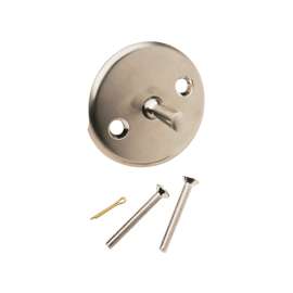 Plumb Pak PP826-1BN Tub Face Plate, Brushed Nickel, For Bath Drains