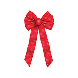 HolidayTrims Holiday Bows, Snowflake Glitter, 7 Lp