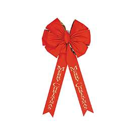 HolidayTrims Christmas Bows, Deluxe Red Velvet With Gold
