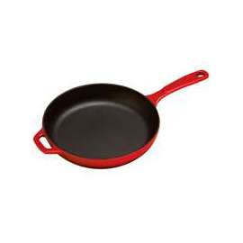 Lodge EC11S43 Skillet, 11 in Dia, Iron, Red
