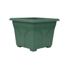 Southern Patio DP1510FE Sturdy Deck Planter, 13.08 in H, Square, Plastic, Fern