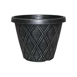Southern Patio CF-029854 Lattice Planter, 11.81 in H, Round, Resin, Silver