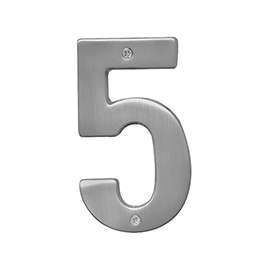HY-KO Prestige BR-51SN/5 House Number, Character 5, 5 in H Character, Nickel Character