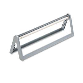 Paper Roll Cutter for Rolls Up to 9" in Diameter, 24" Wide, Steel, Light Gray