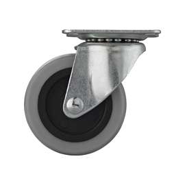 ProSource Swivel Swivel Plate Caster, 3 In Dia, 130 Lb, Thermoplastic Rubber