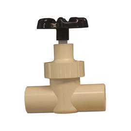 GENOVA 53031 Slip Supply Line Valve, 1 x 3/4 in Slip Joint x Slip, Thermoplastic