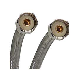 Fluidmaster B4FV20 Water Supply Connector, 1/2 in FIP, 1000 psi, Vinyl