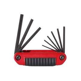 Eklind 25912 Fold-Up, Small Hex Key Set, Steel, Black, 9-Piece