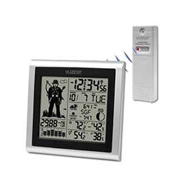 La Crosse 308-1451H Hunter Forecast Station, LED Display, 32 to 122 deg F, 1 to 99 %, Up to 330 ft