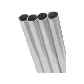 K & S 1112 Tube, 0.191 in ID x 0.2187 in OD Dia, 36 in L, Aluminum