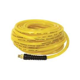 Bostitch PRO-14100 Premium Air Hose, 1/4 in OD, MNPT, Polyurethane, Yellow
