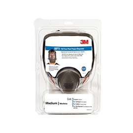 3M TEKK Protection 68P71PA1-A/68P71 Full Face Paint Respirator, M Mask, Black