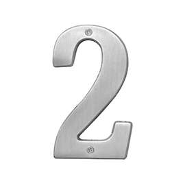HY-KO Prestige BR-51SN/2 House Number, Character 2, 5 in H Character, Nickel Character