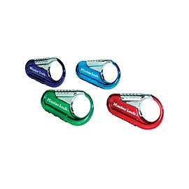 Master Lock 1548DCM Backpack Lock, 3-5/16 in W Body, 1/4 in H Shackle, Metal
